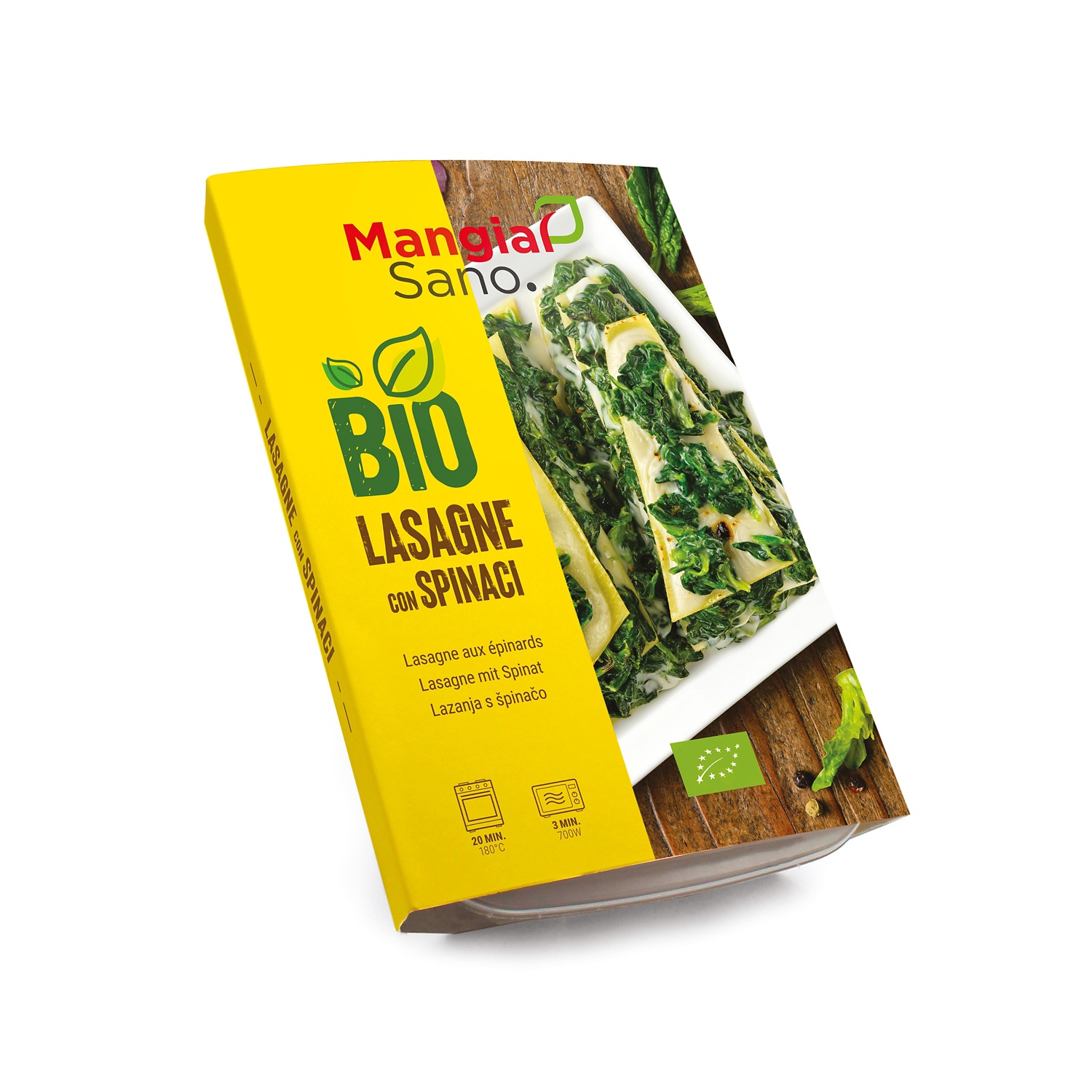 MANGIAR SANO Lasagne BIO vegane agli spinaci