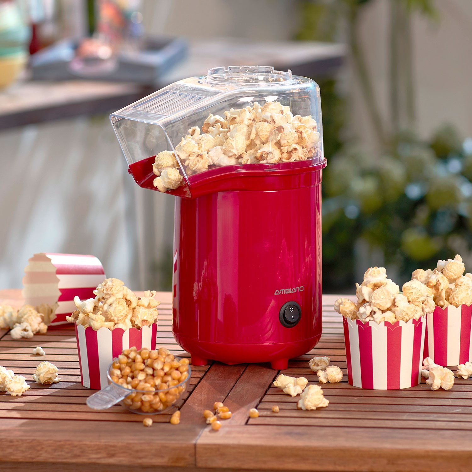 AMBIANO Oil-Free Red And White Mini Popcorn Maker for Sale in Hammond, IN -  OfferUp