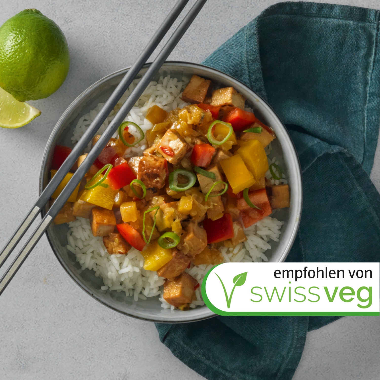 Veganer Tofu süss-sauer mit Jasminreis | ALDI SUISSE Rezeptwelt