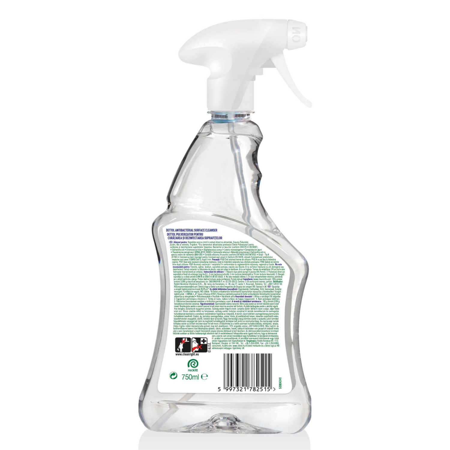 DETTOL Antibakteriális felülettisztító spray, 750 ml