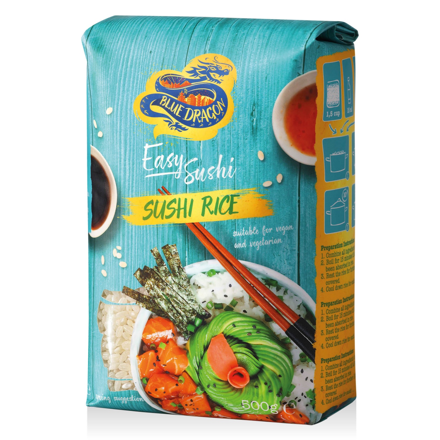 BLUE DRAGON Sushi rizs, 500 g