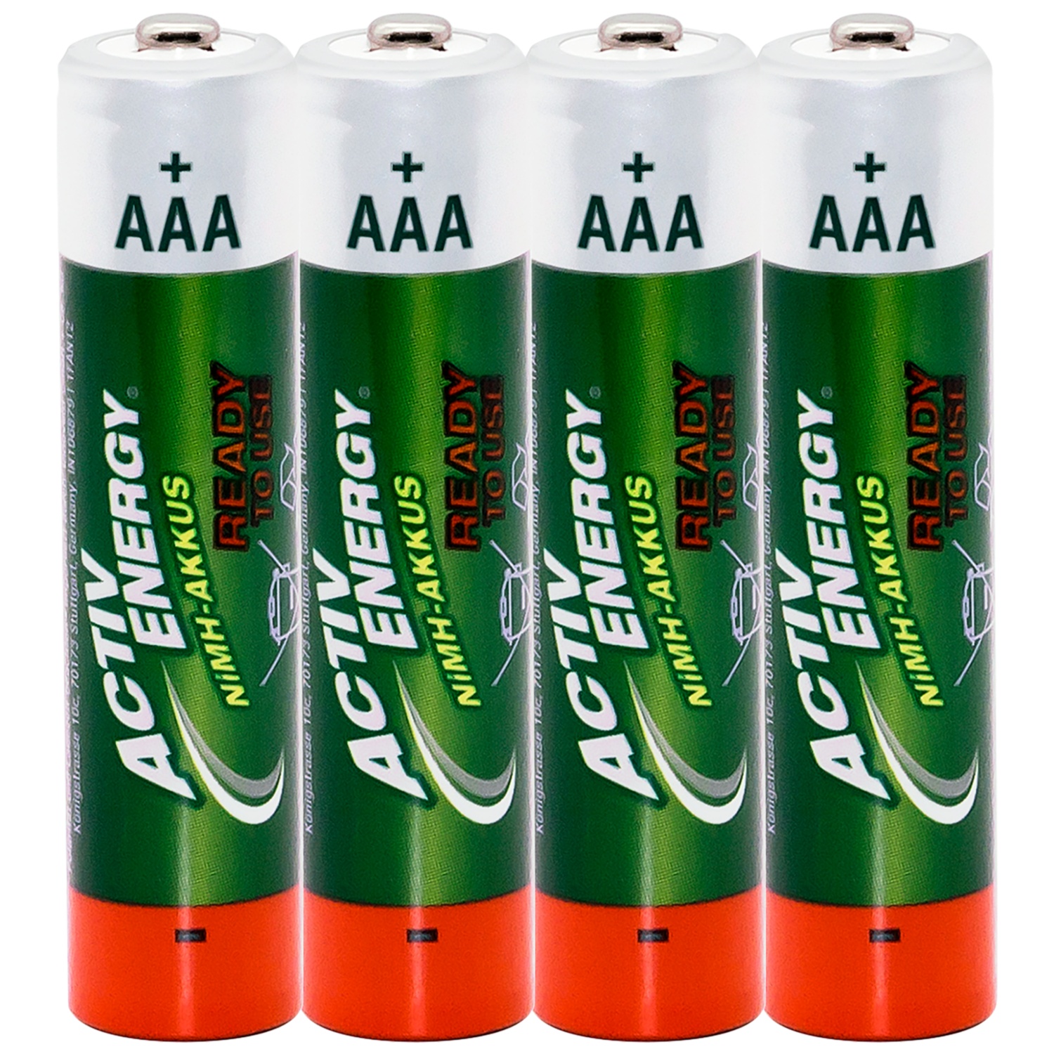 ACTIVE ENERGY Akkus AA/AAA, 4er-Packung