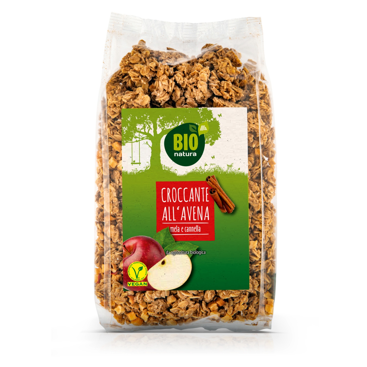 BIO NATURA Crunchy Hafermüsli, Apfel-Zimt