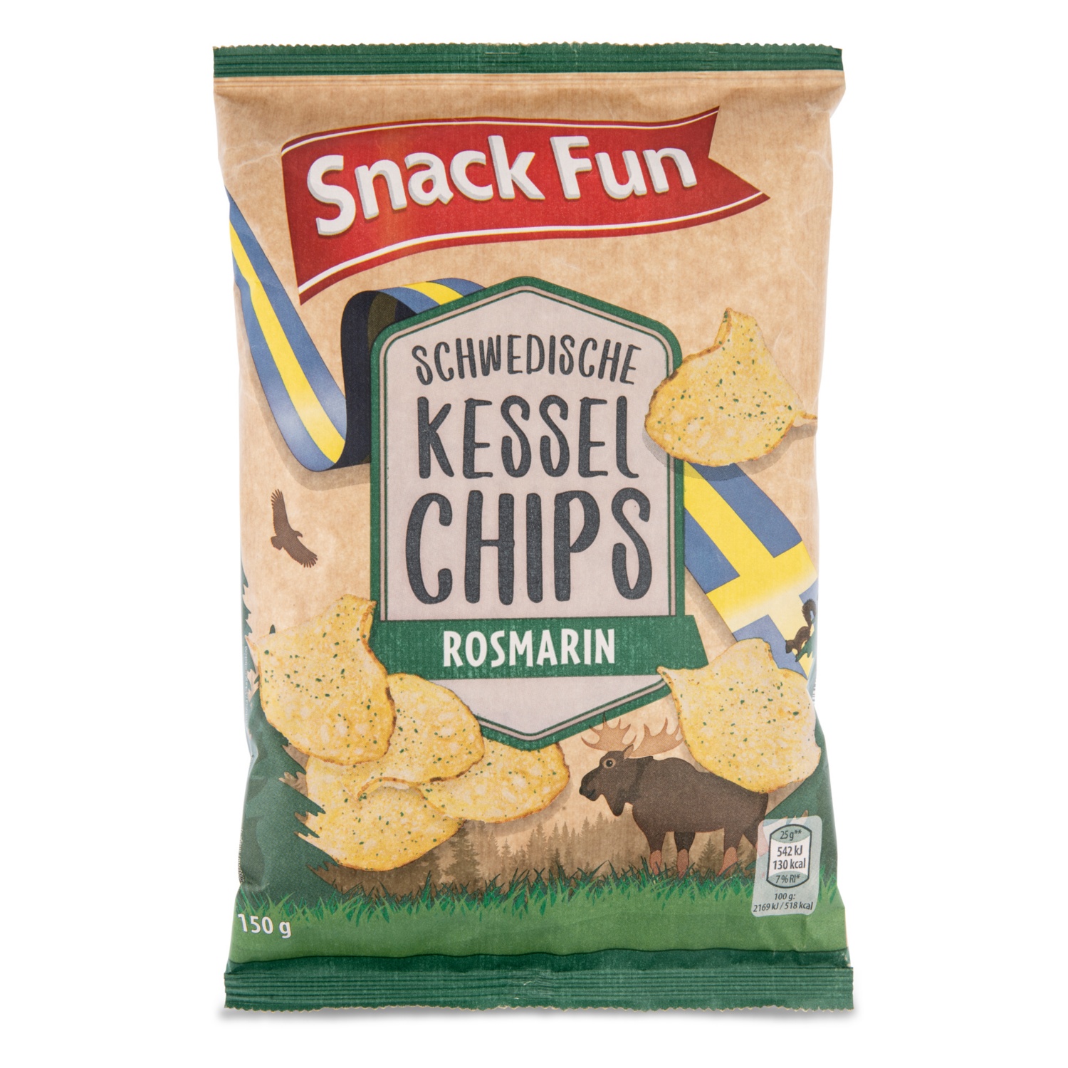 SNACK FUN Schwedische Kesselchips, Rosmarin