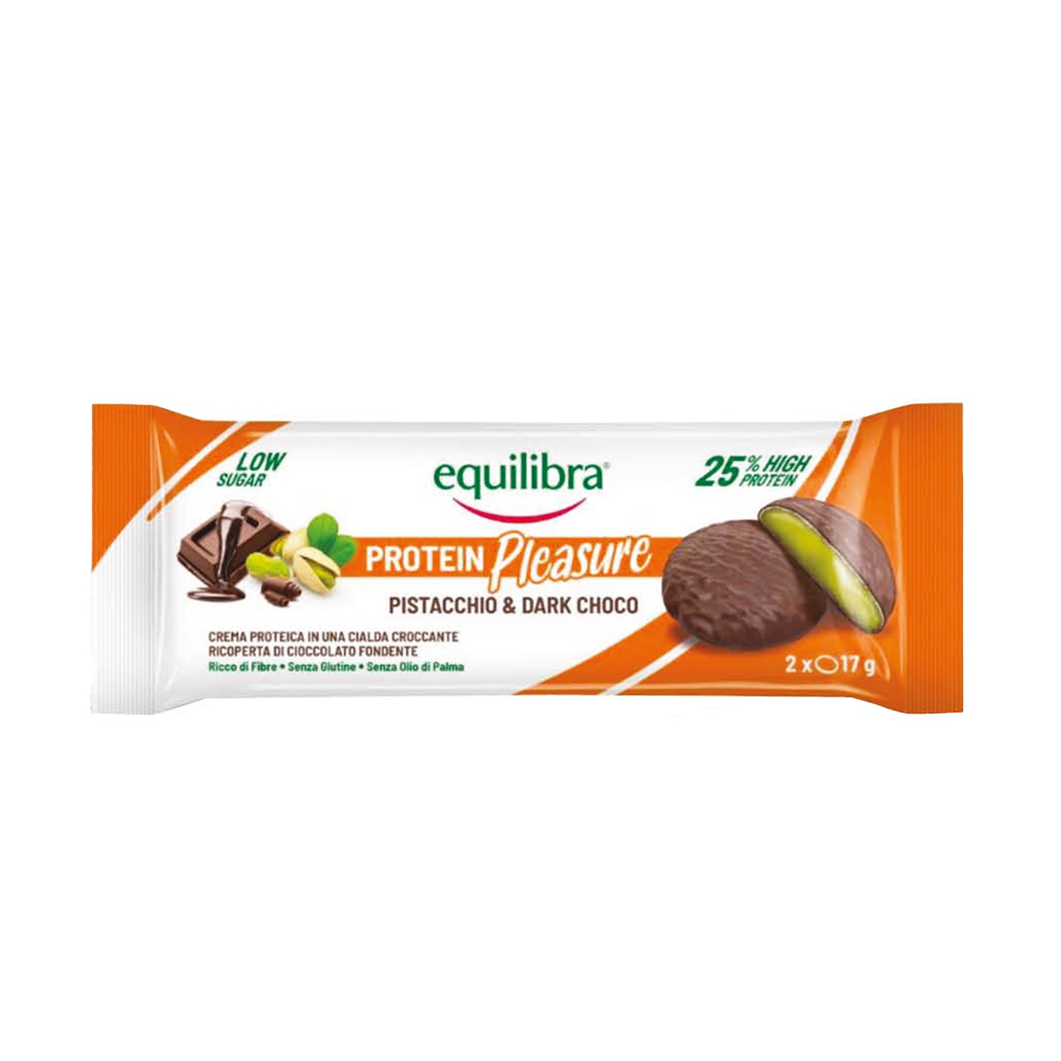 EQUILIBRA Protein Pleasure pistacchio e cioccolato fondente