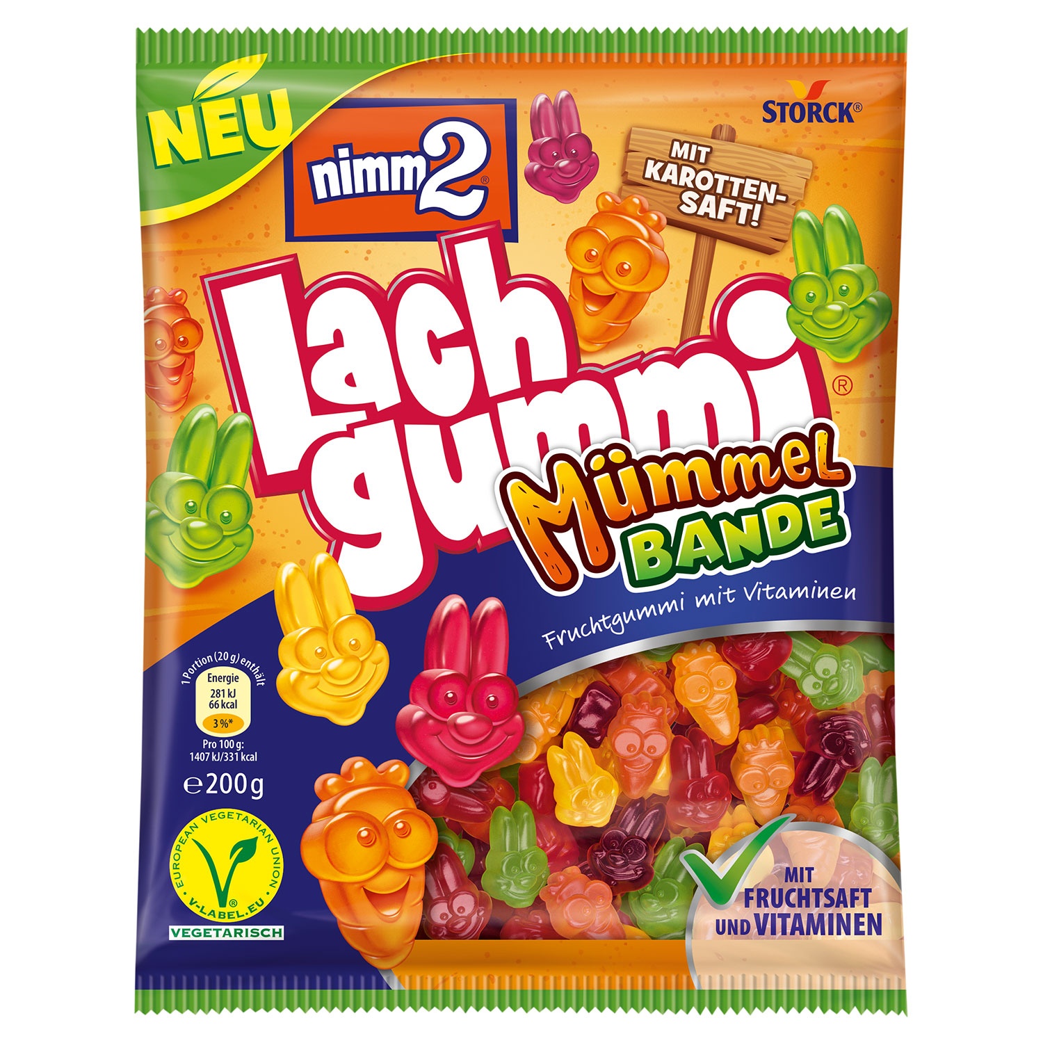 NIMM2® Lachgummi® Veggie 200 g