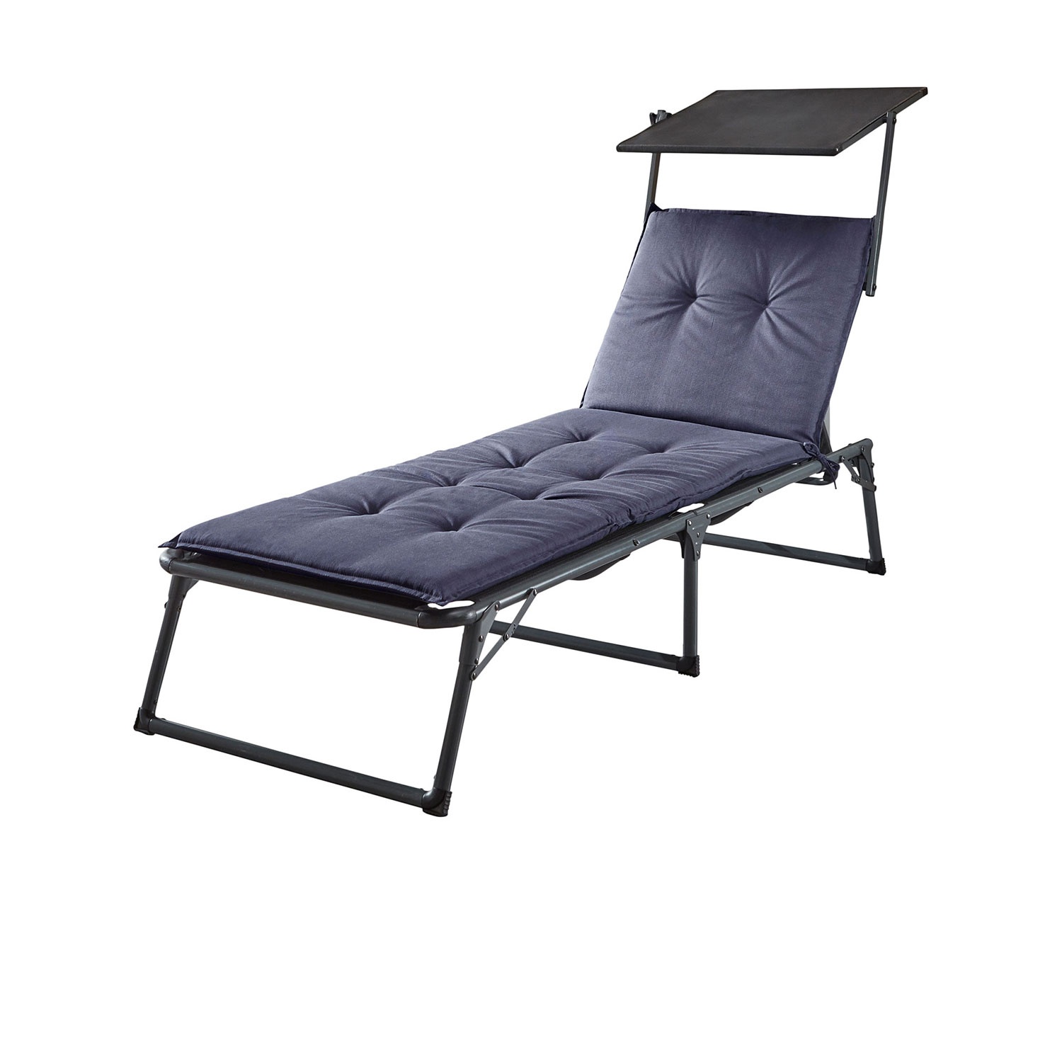 Wilson & fisher sea store blue padded folding lounger