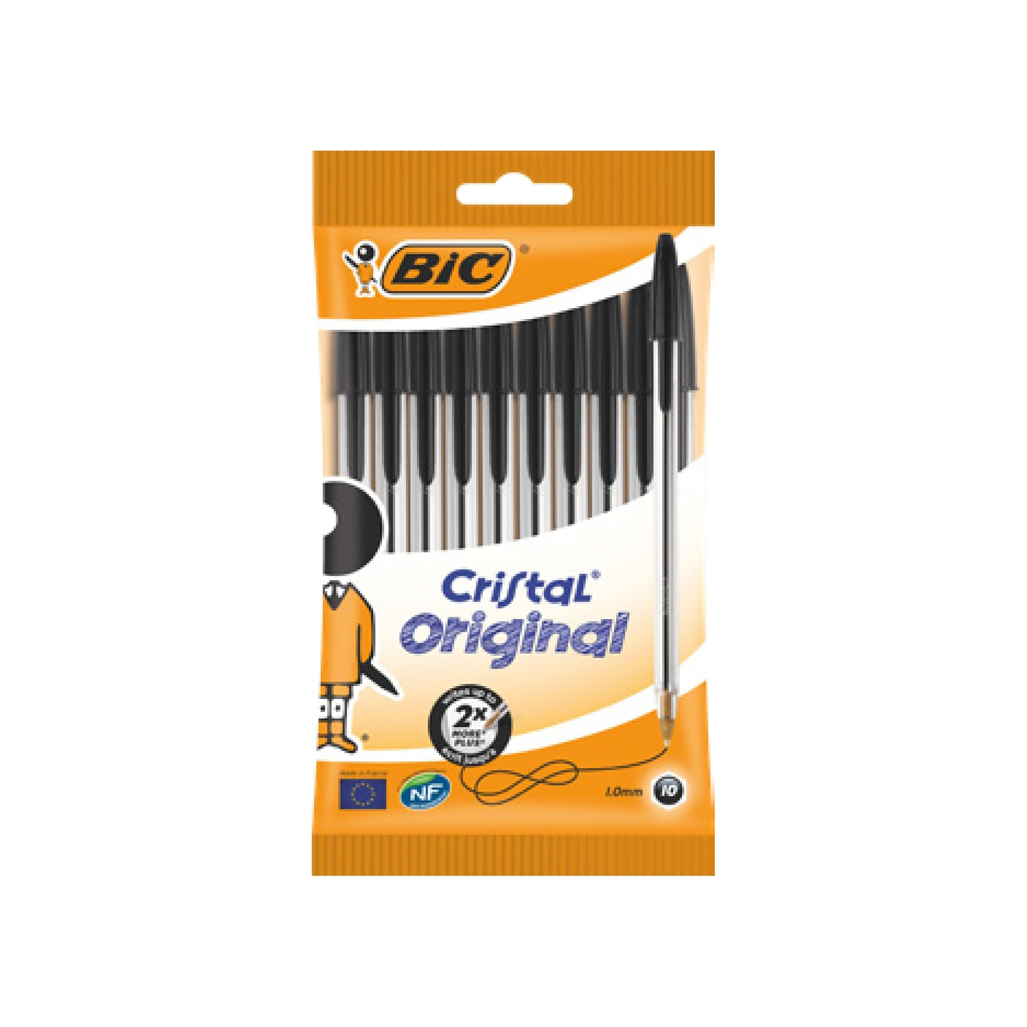 BIC Penne a sfera nere, 10 pezzi