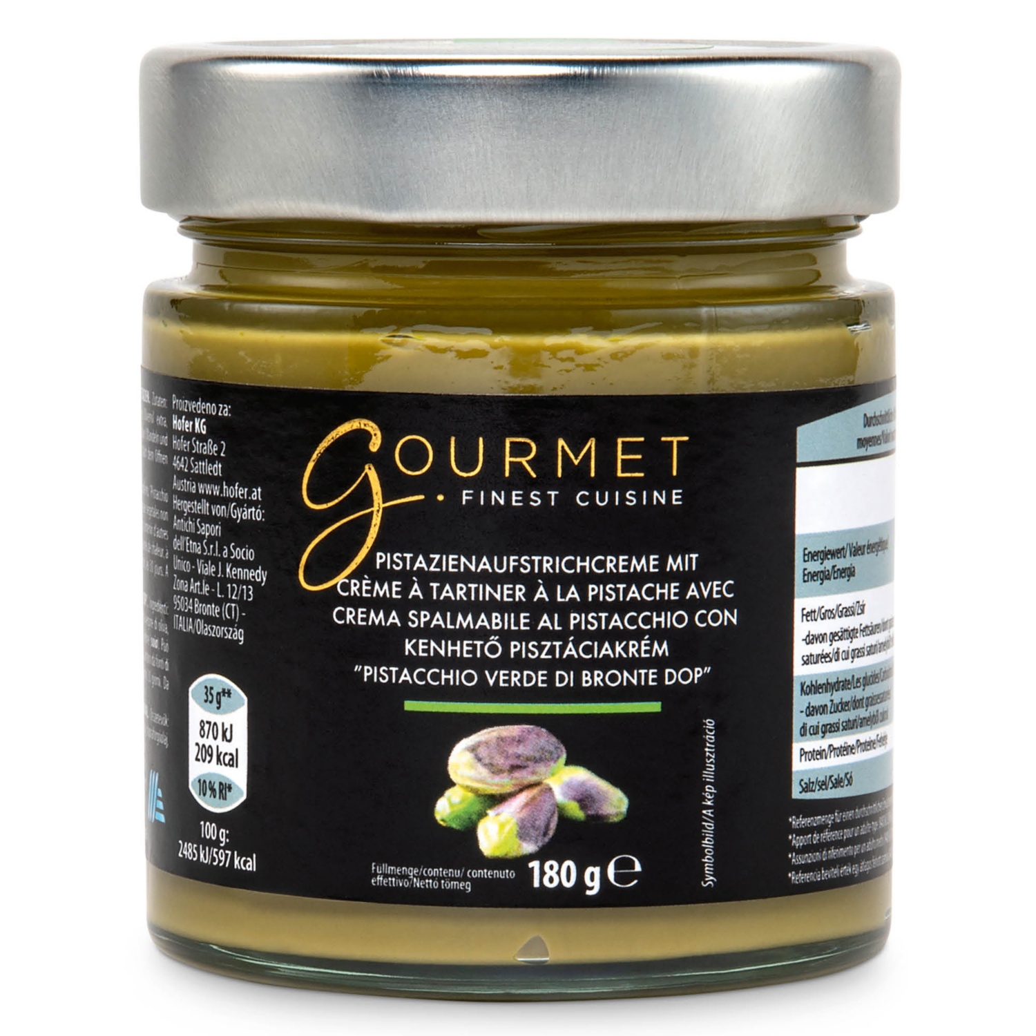 GOURMET Crème pistache/noisettes, pistaches