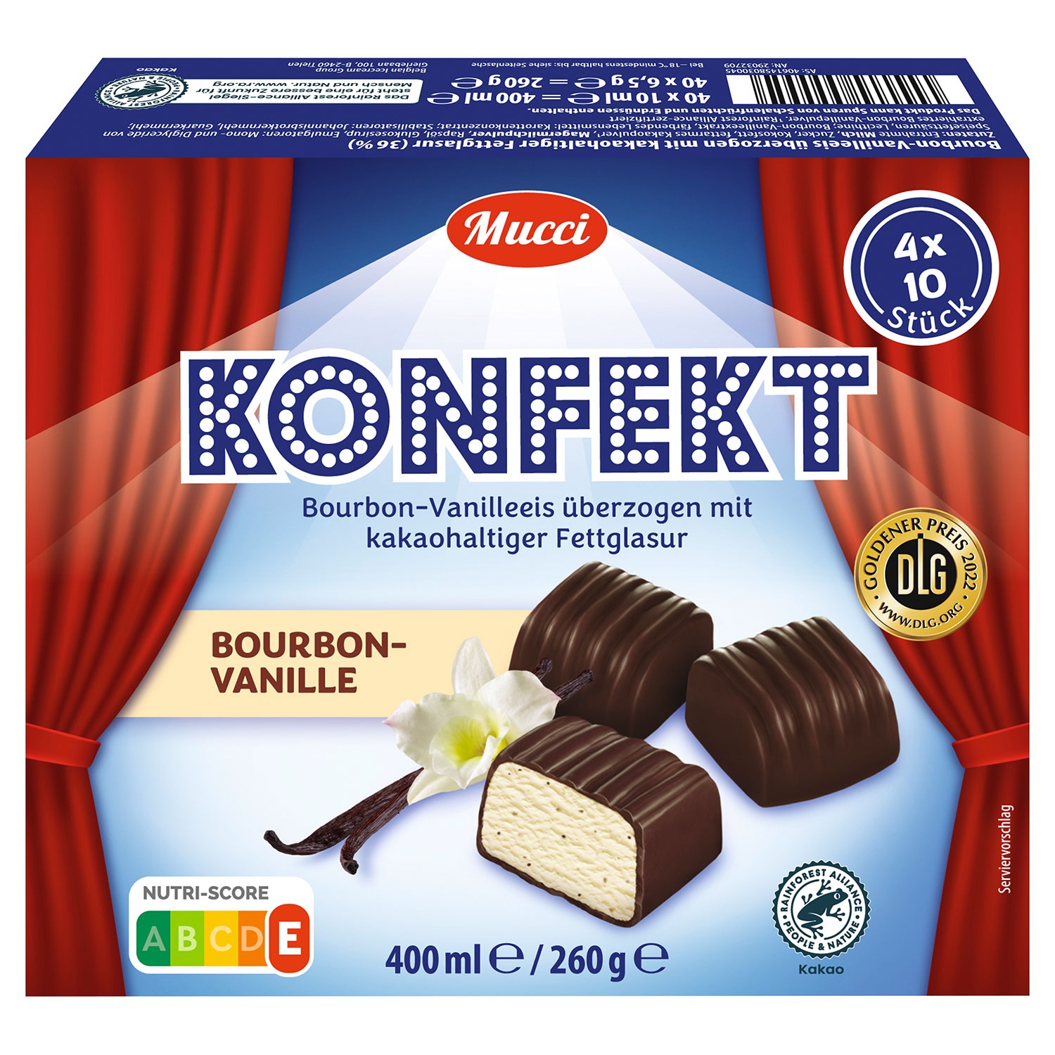MUCCI Eiskonfekt Vanille 400 ml
