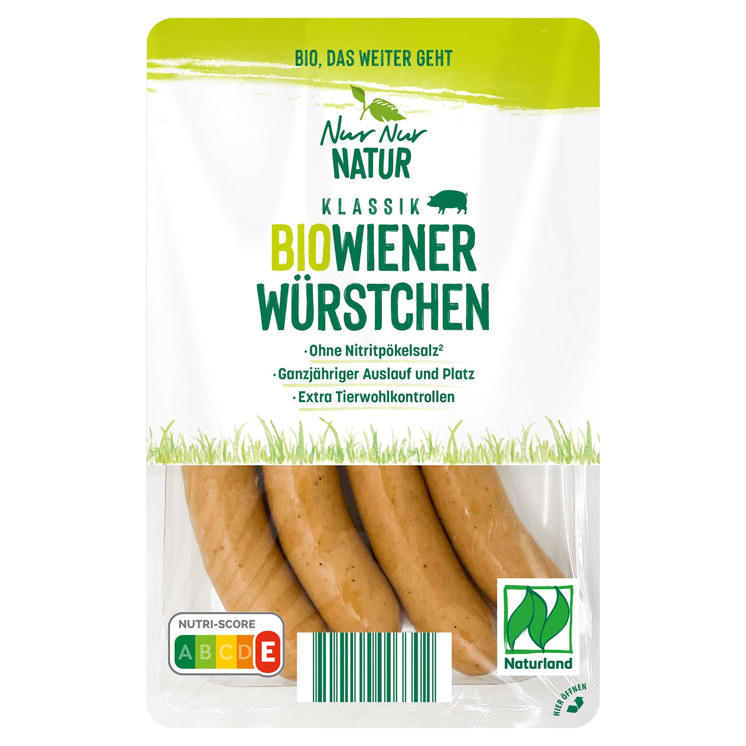 NUR NUR NATUR Bio-Wiener Würstchen 200 g