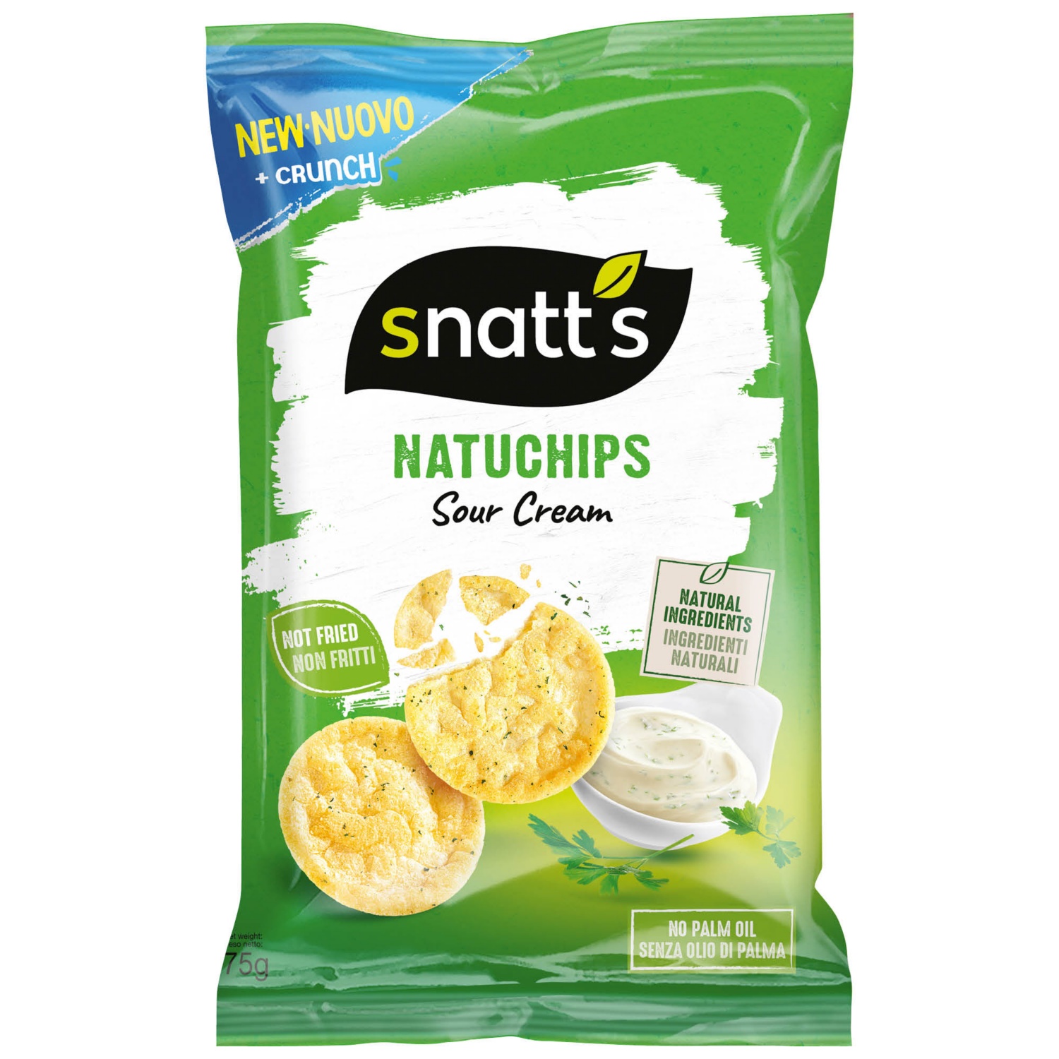 SNATTS Snatt's Natuchips, crème aigre & oignons