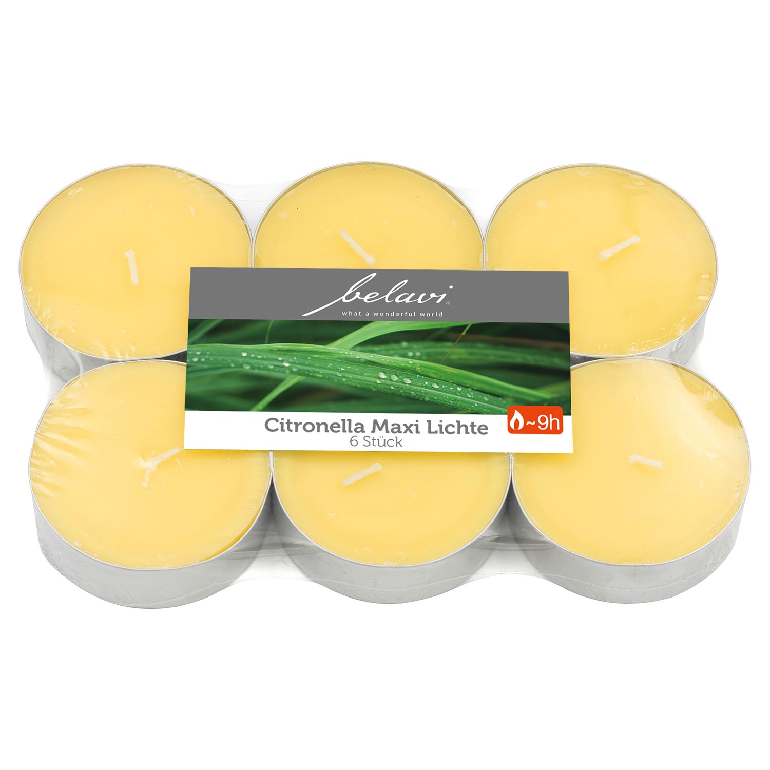 BELAVI Citronella-Teelichte, 6er-/12er-Packung