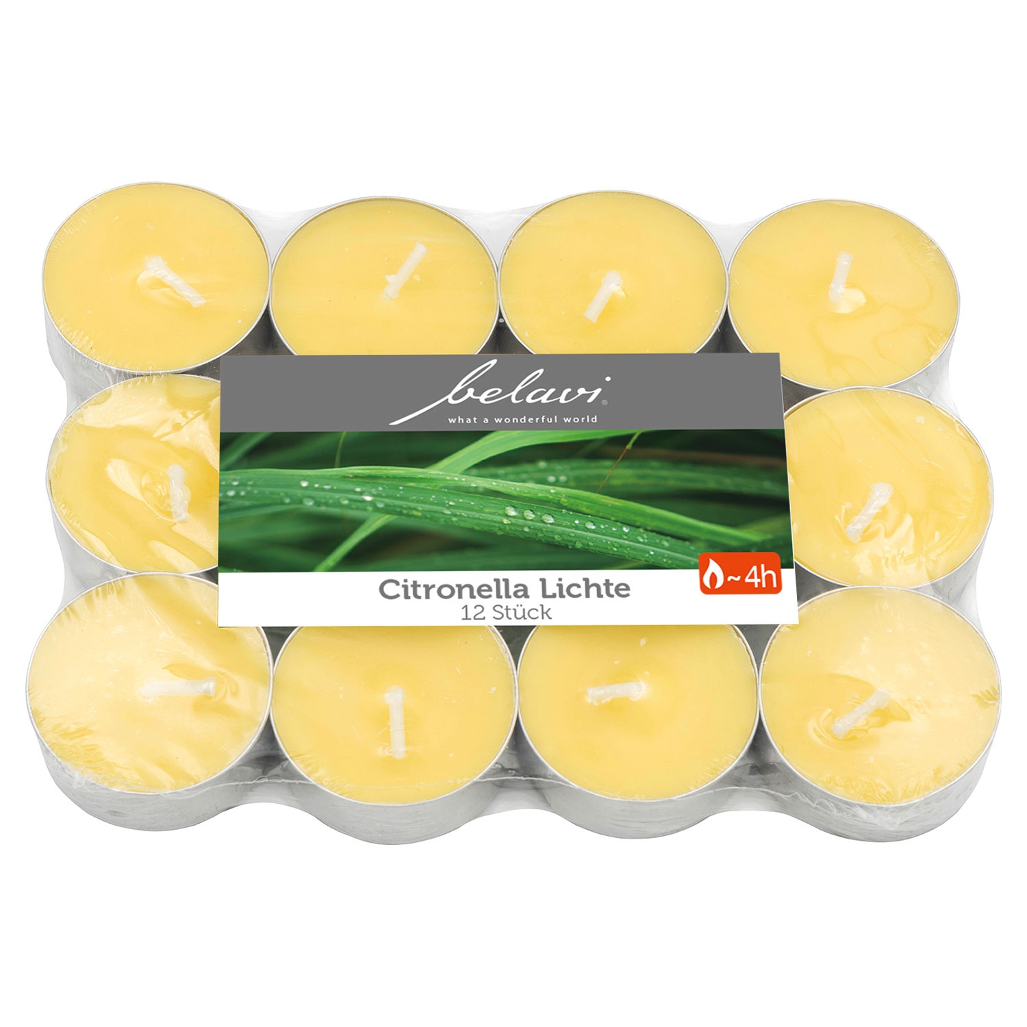 BELAVI Citronella-Teelichte, 6er-/12er-Packung