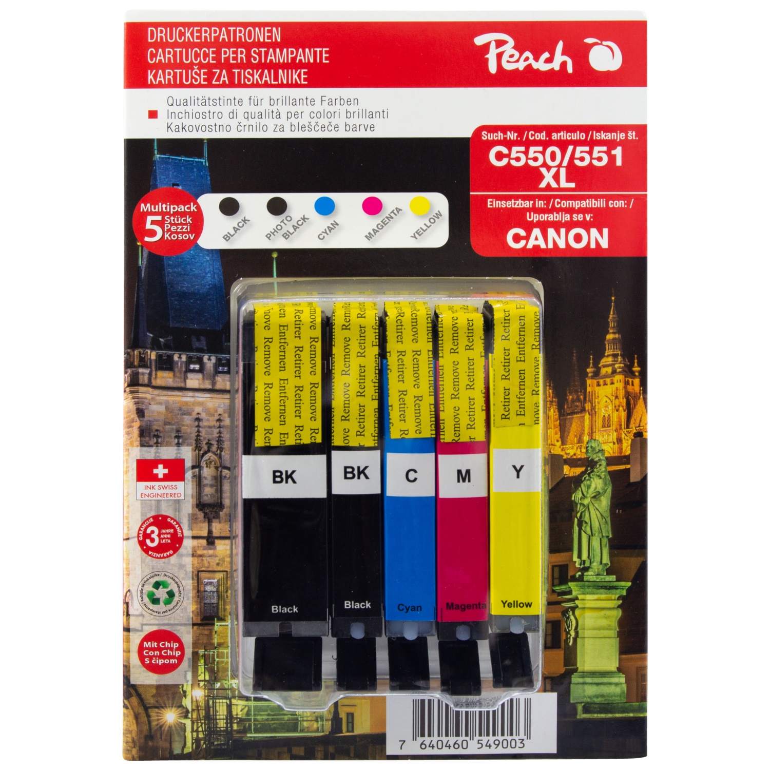 Peach Druckerpatronen, Canon 550/551 XL ALDI SUISSE