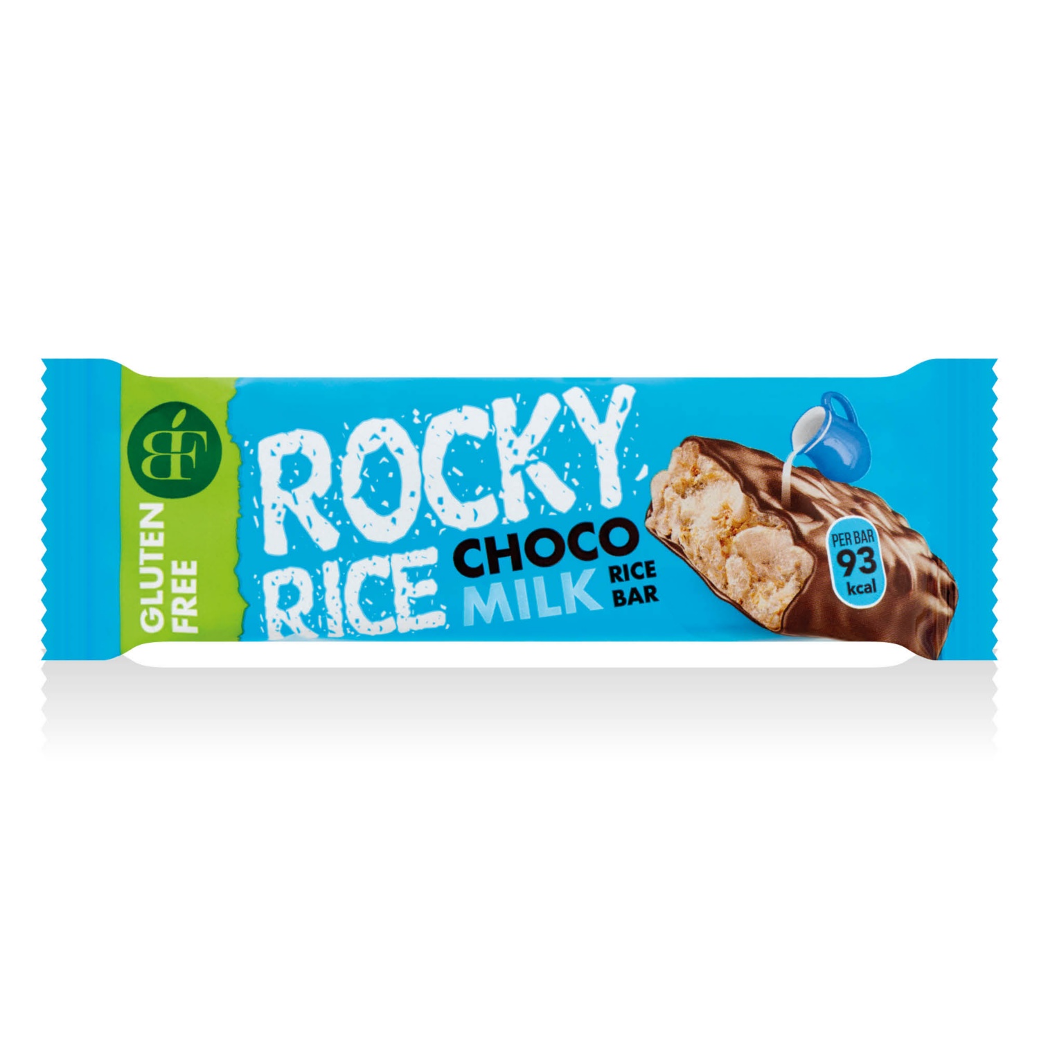 ROCKY RICE Puffasztott rizsszelet csokoládés bevonattal, 18 g, tejcsokoládés