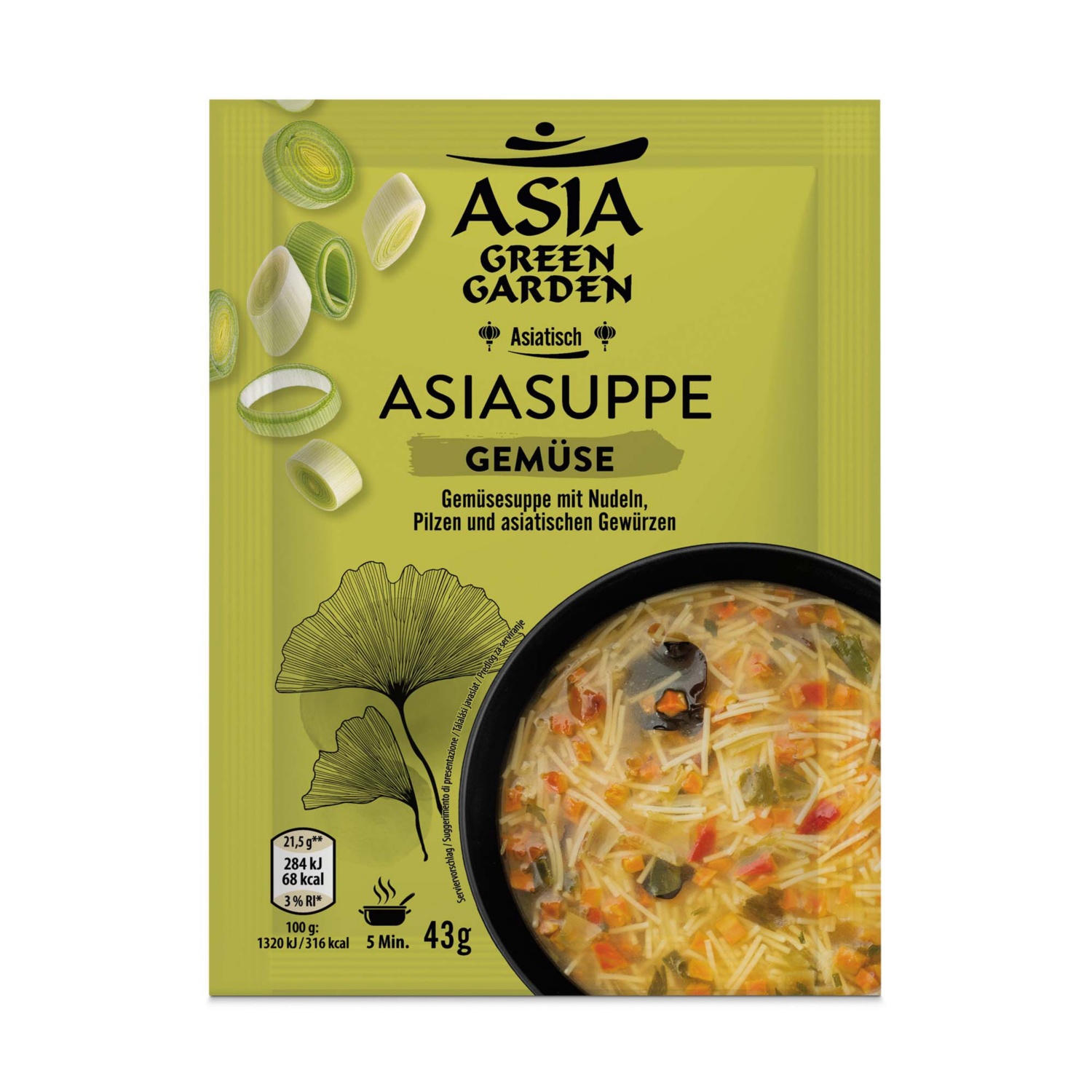 ASIA GREEN GARDEN Asia Suppen, klare Gemüsesuppe