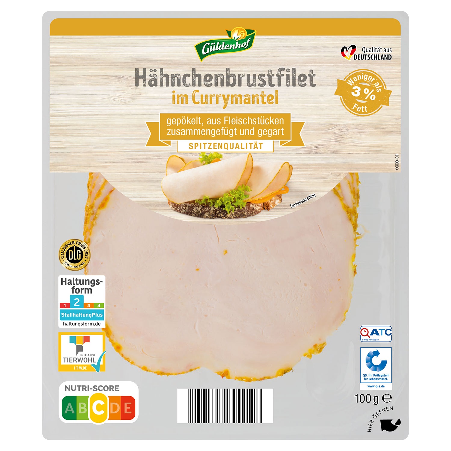 GÜLDENHOF Hähnchen oder Putenbrustfilet 100 g ALDI SÜD