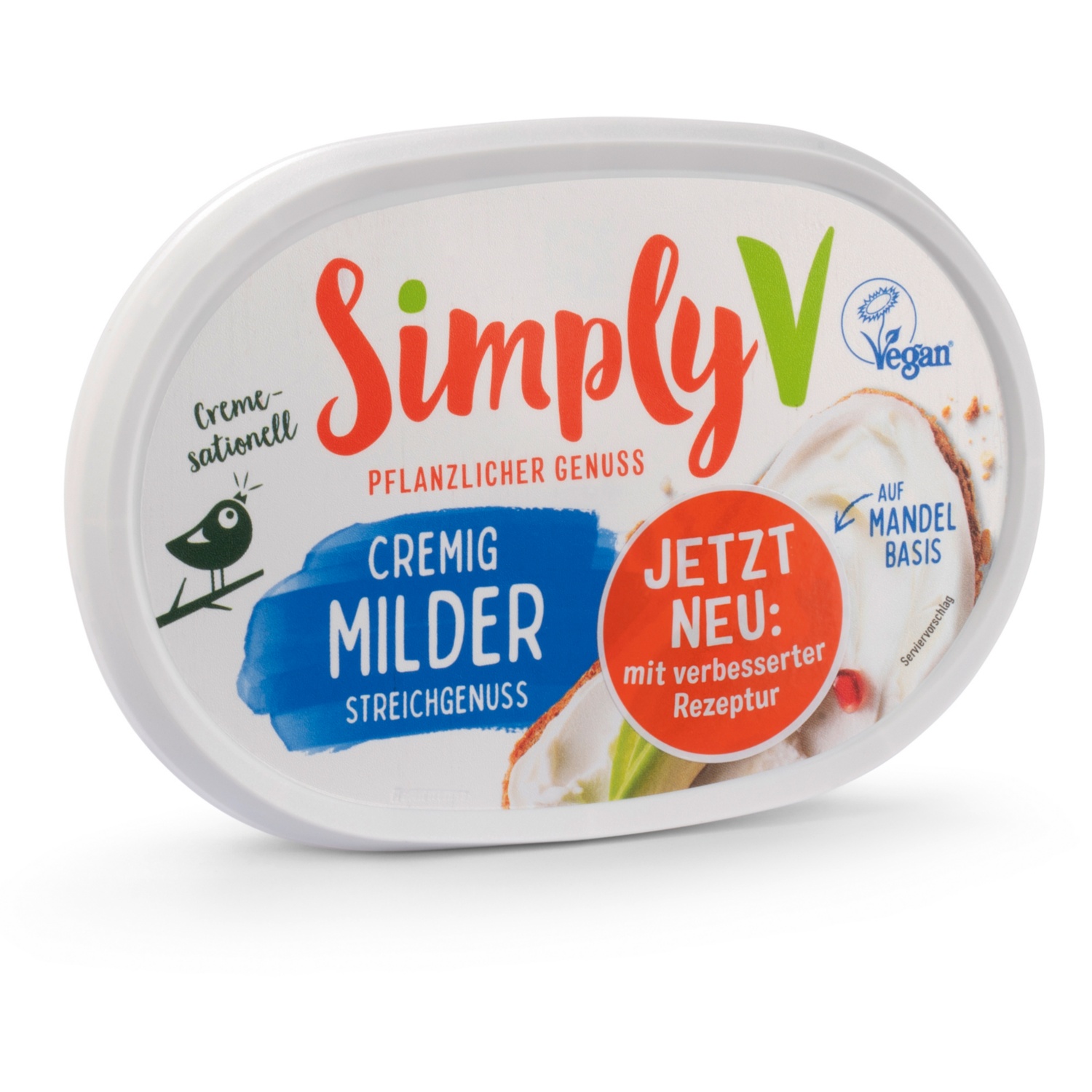 Veganer Frischkäse Natur (Simply V cremig mild)