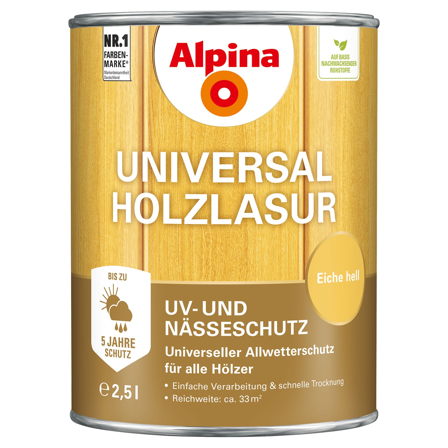 ALPINA Universal Holzlasur 2,5 l