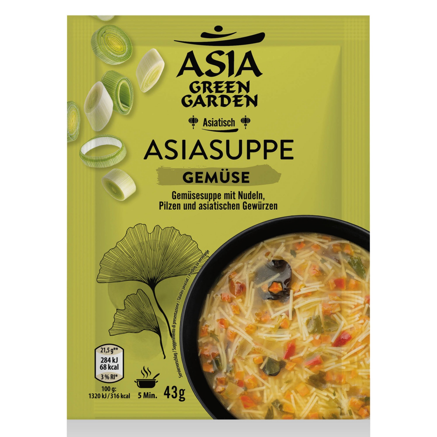 ASIA GREEN GARDEN Zuppa di verdure con noodles