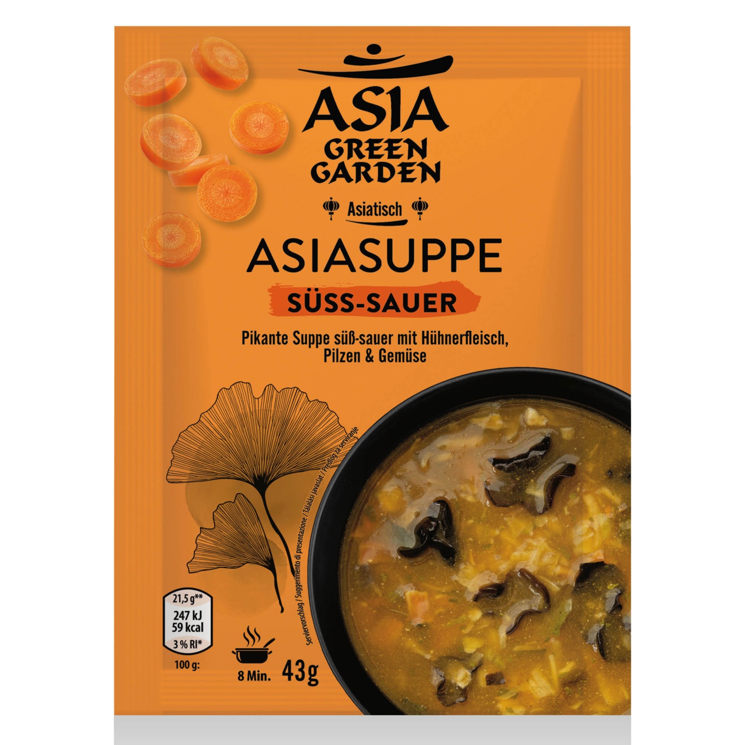 ASIA GREEN GARDEN Ázsiai leves, 43 g, édes-savanyú