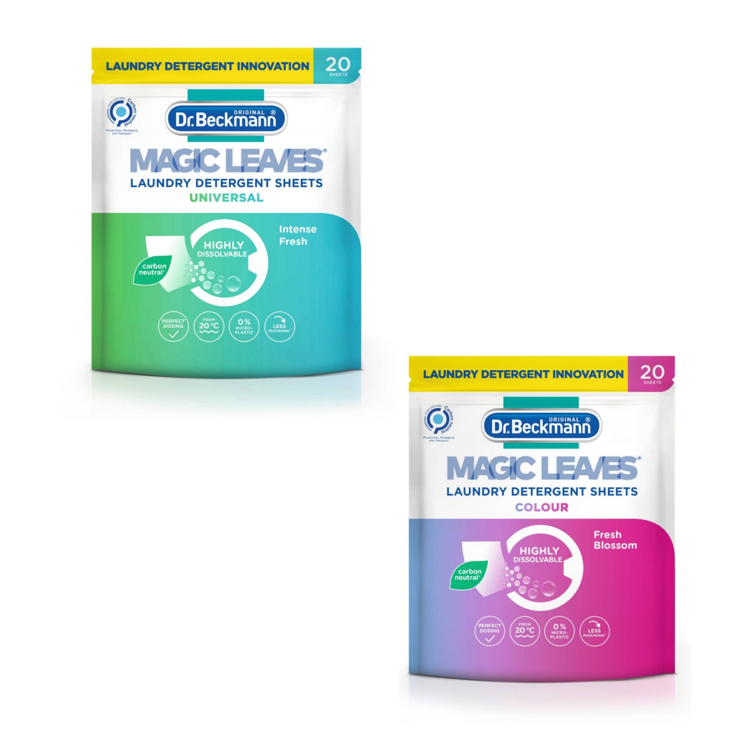 Dr. Beckmann Magic Leaves Laundry Detergent Sheets Universal