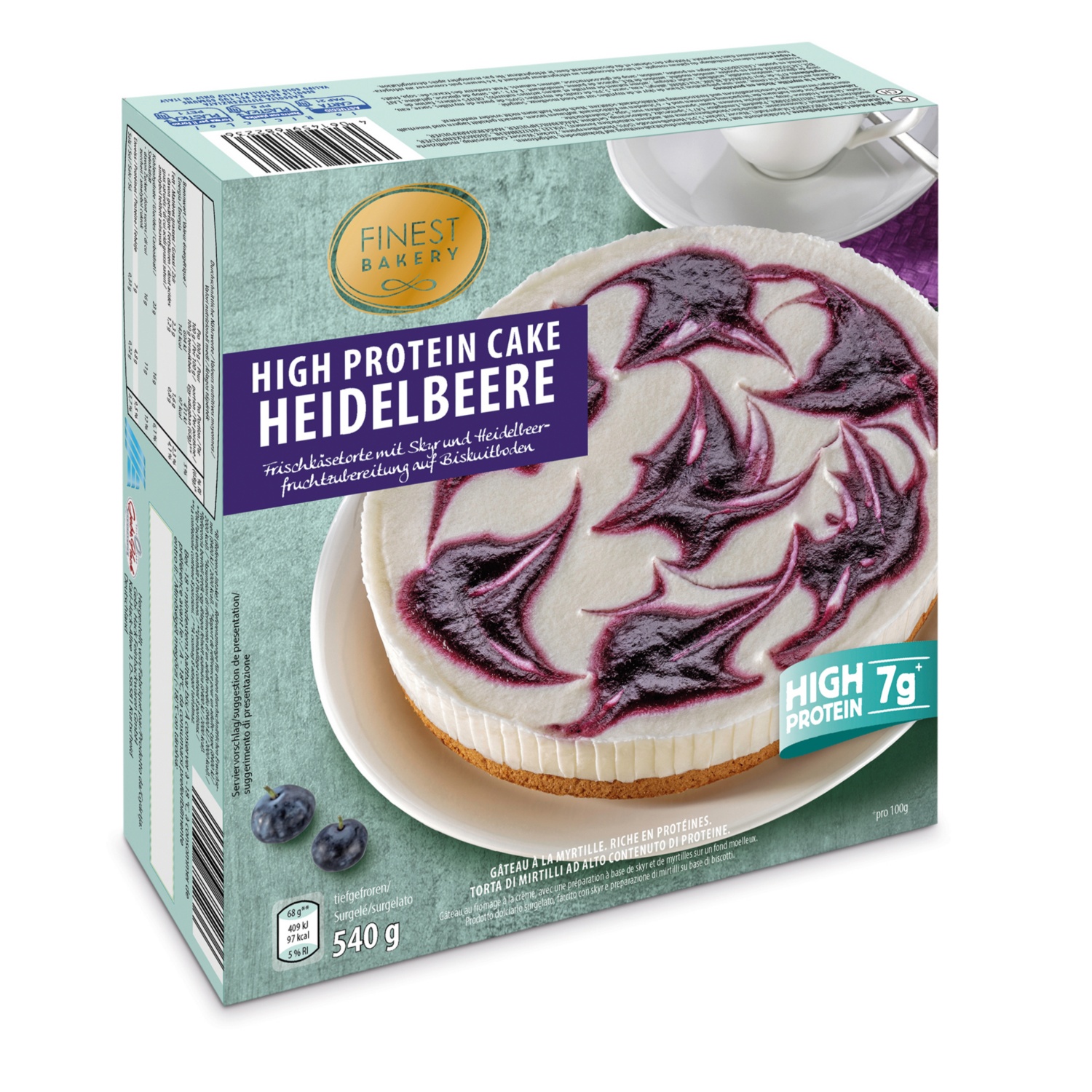 FINEST BAKERY High Protein-Cake, Heidelbeere