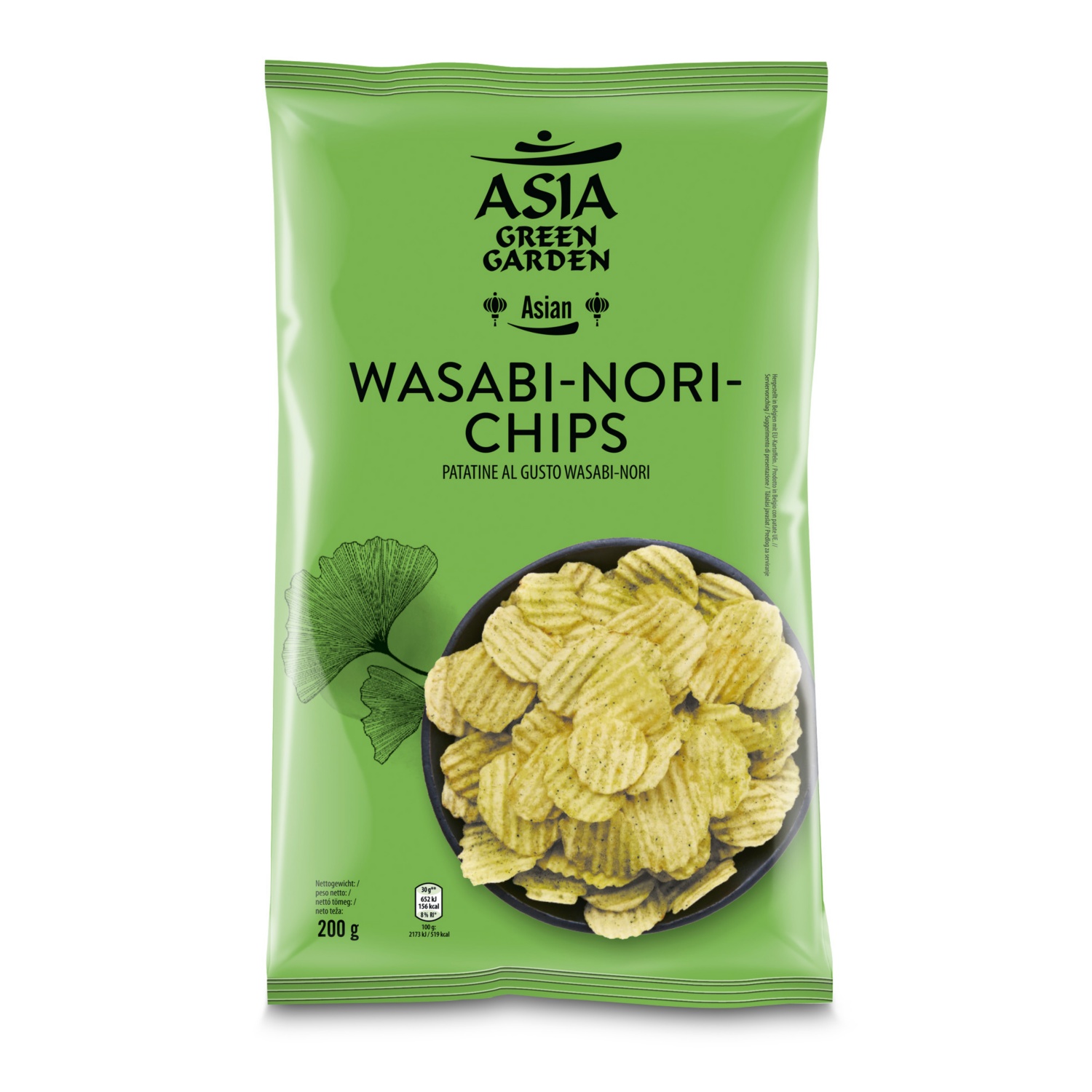 ASIA GREEN GARDEN Rebrast čips z wasabijem