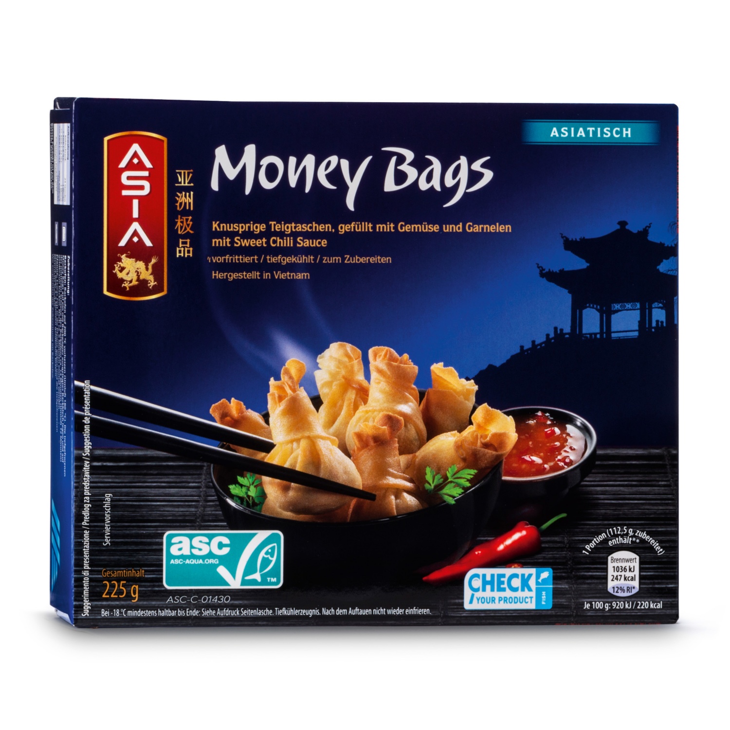 ASIA Assortiment de snacks, money bags