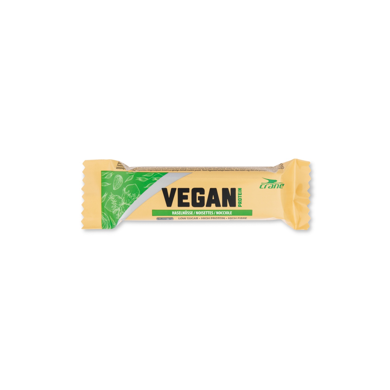 CRANE Veganska beljakovinska ploščica, z okusom lešnikov