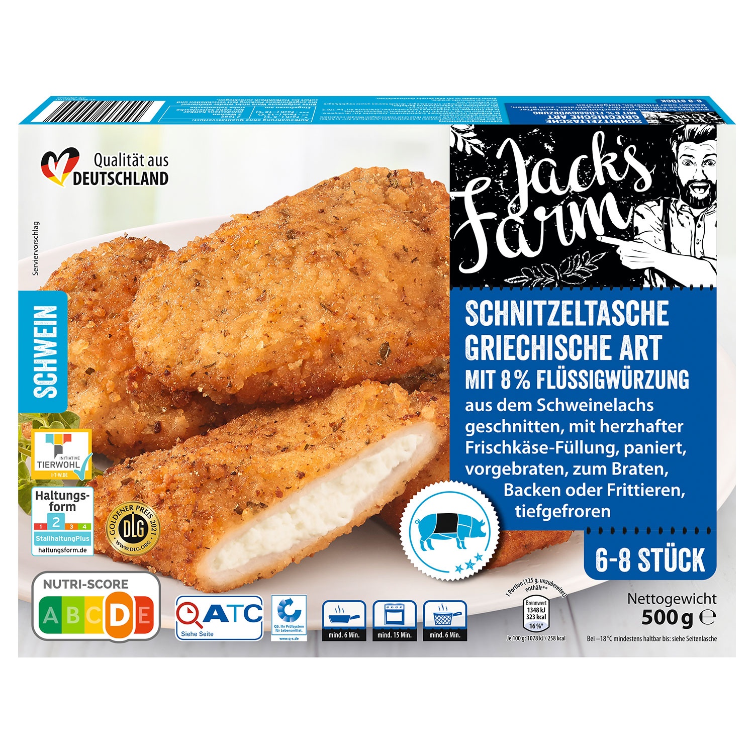 JACK'S FARM Schnitzelsortiment 500 g, Griechische Art