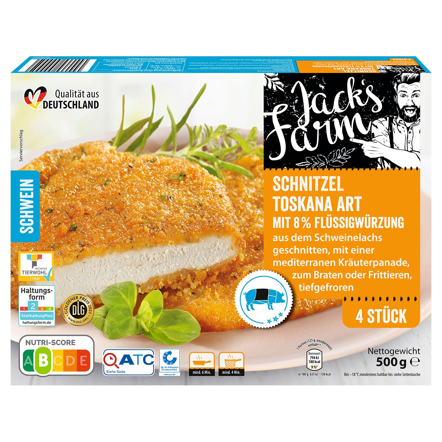 JACK'S FARM Schnitzelsortiment 500 g, Toskana Art