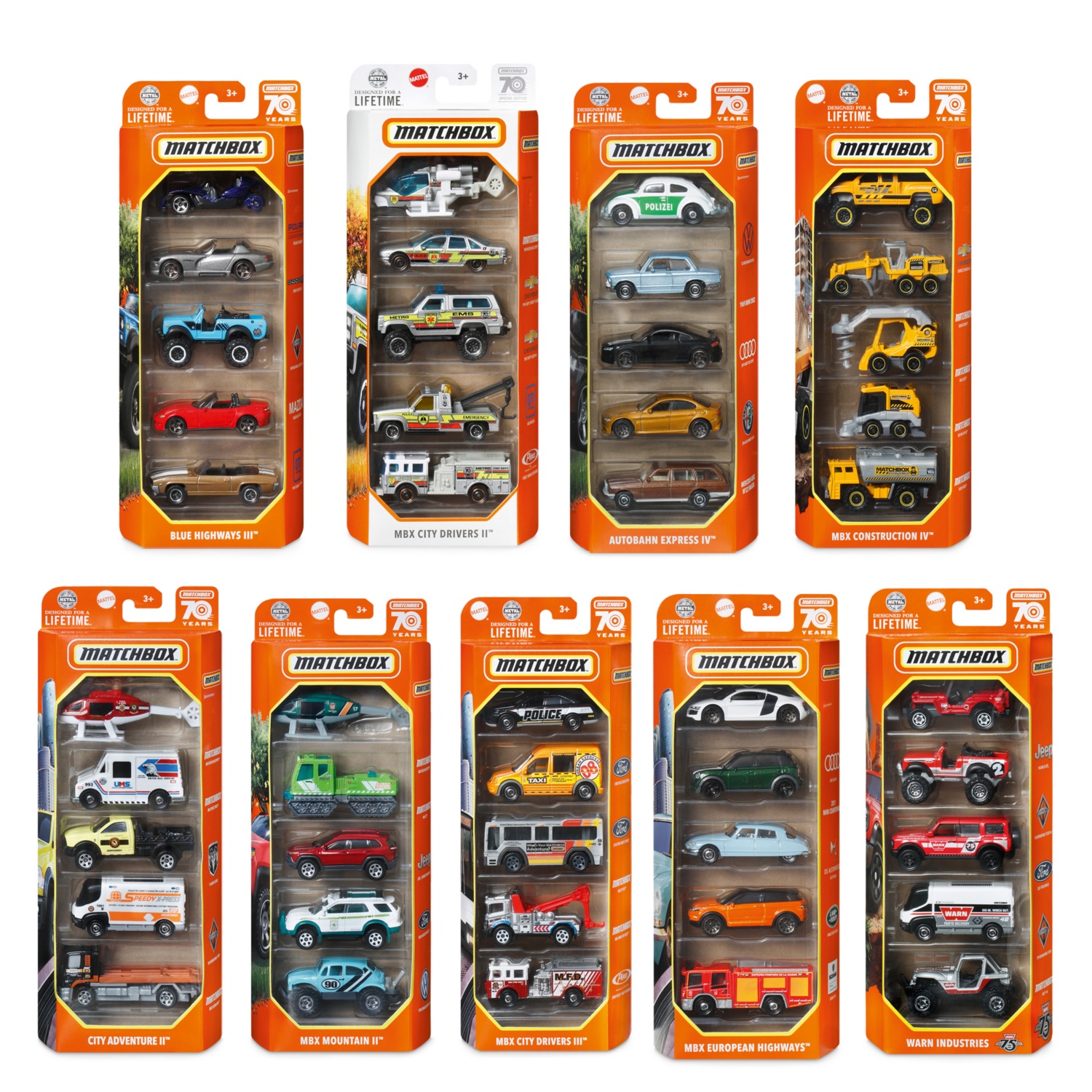 MATCHBOX Autos, 5-er Set