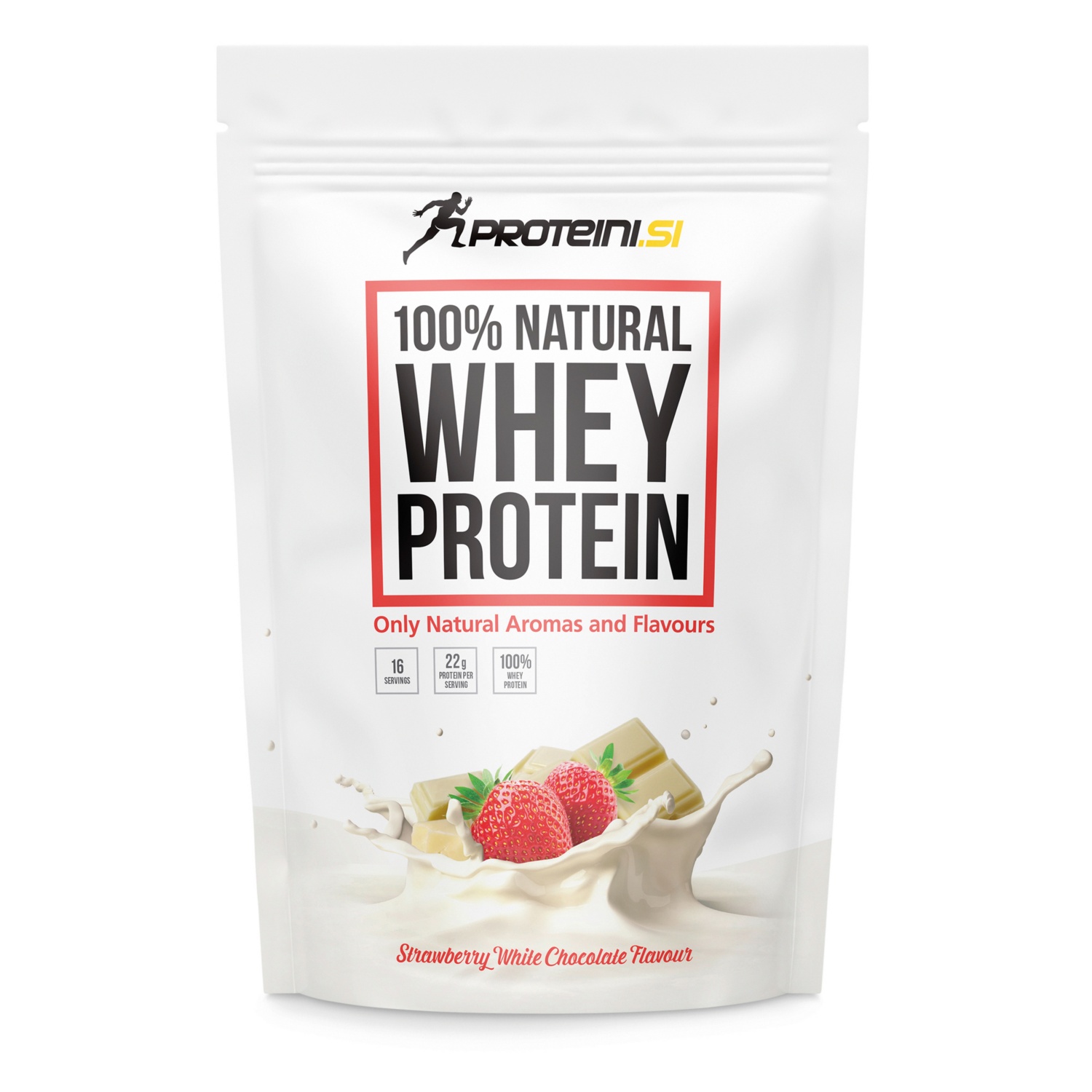 PROTEINI.SI Natural Whey Protein/Natural BCAA, Weiße Schokolade