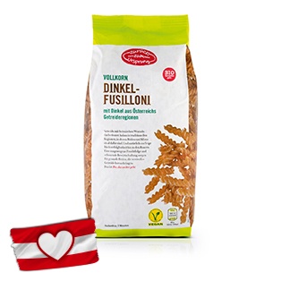 ZURÜCK ZUM URSPRUNG Österr. BIO-Dinkel-Vollkorn-Teigwaren, Fusilloni