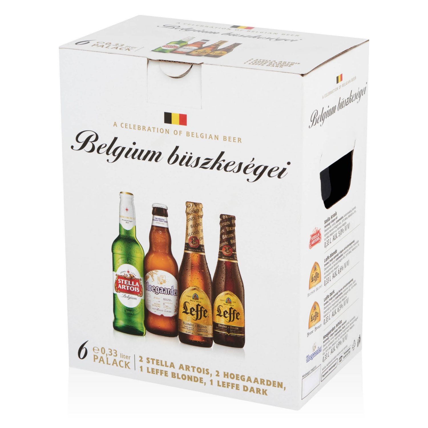 BELGIUM BÜSZKESÉGEI Belga sörválogatás, 6 üveg