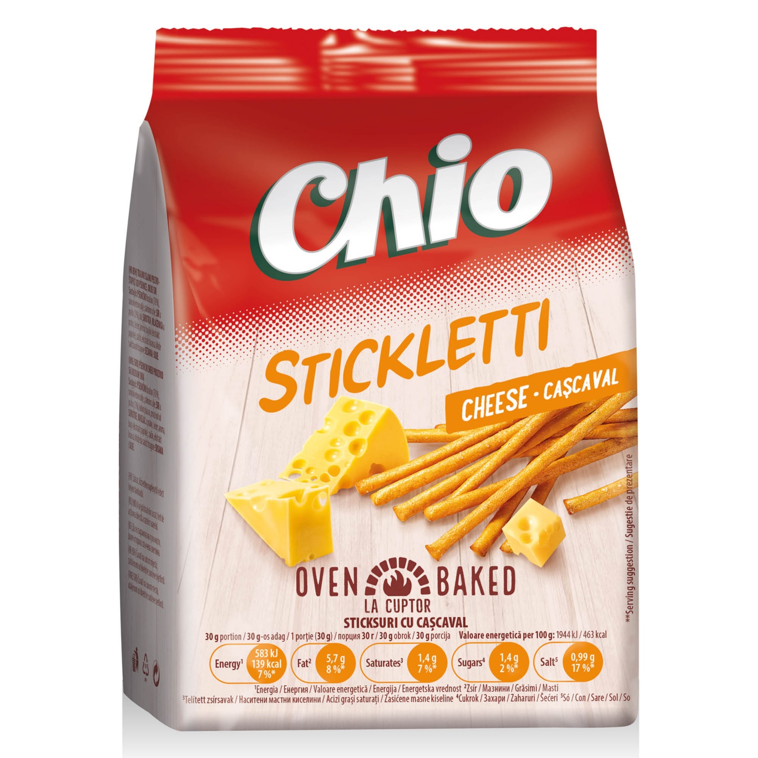 CHIO Stickletti, 160 g, sajtos