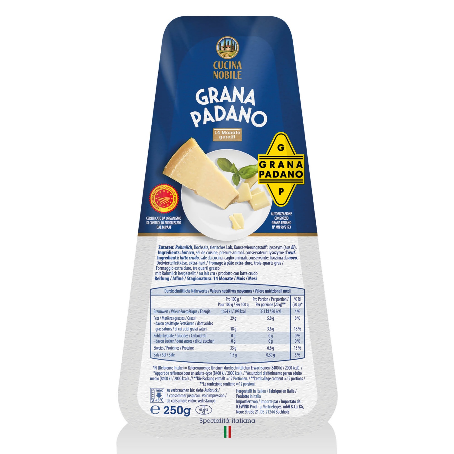 CUCINA NOBILE Grana Padano, 250 g