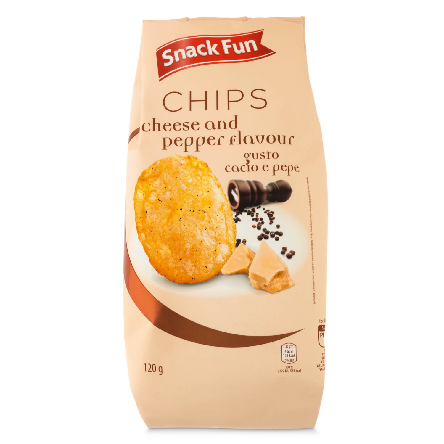 SNACK FUN Chips Rosa Pfeffer Limette, Käse-Pfeffer
