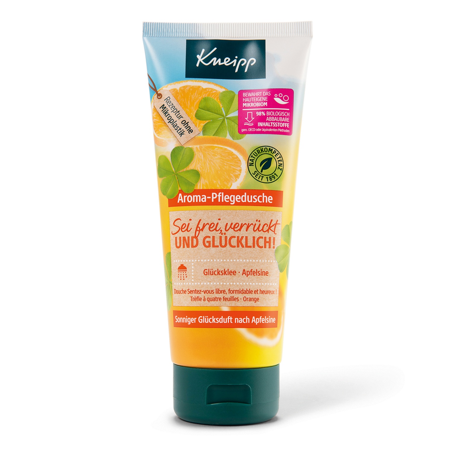 Kneipp Aroma-Pflegedusche 'Sei Frei, Verrückt Und Glücklich!' – 2er Pack (2 X 200 Ml) Mit Orangeduft