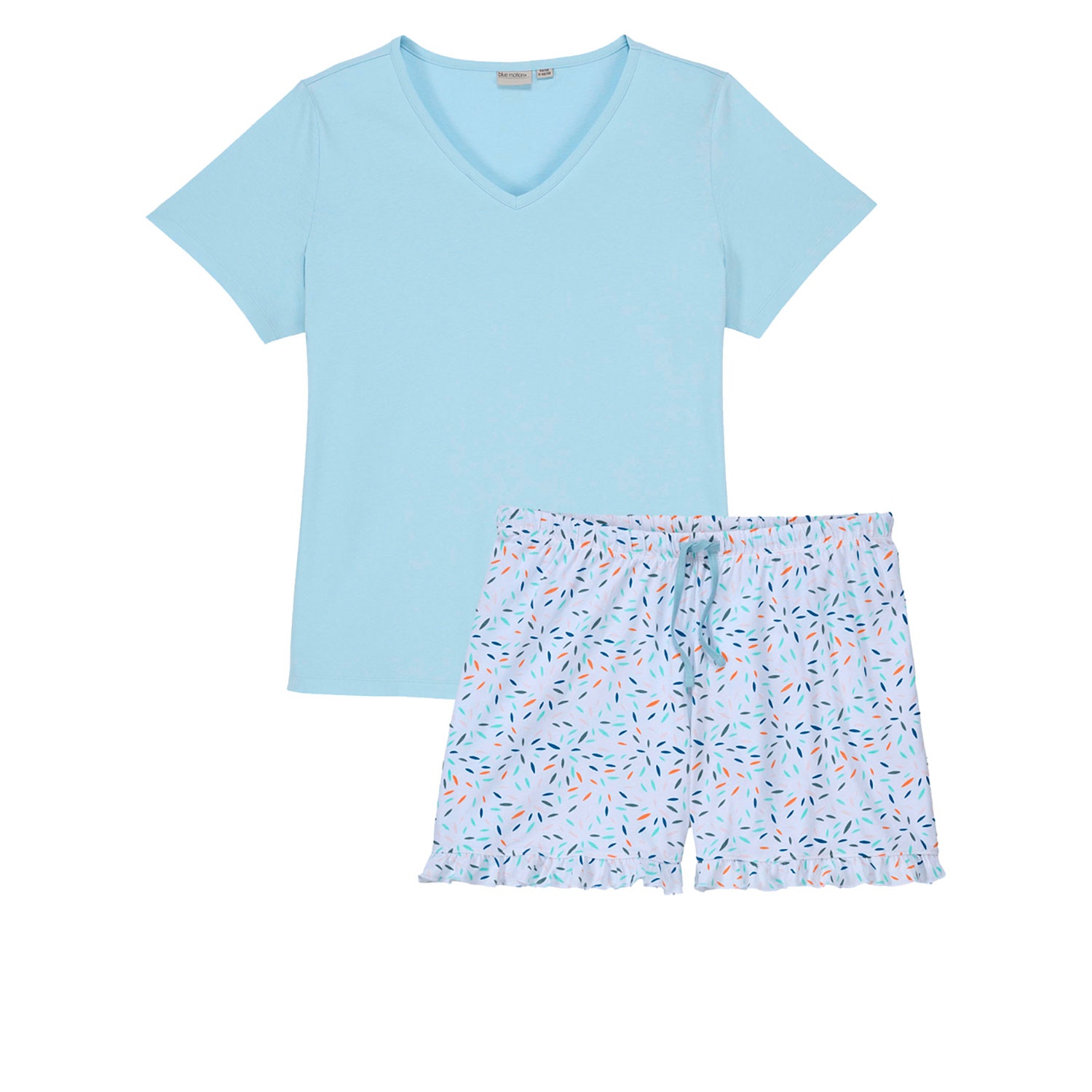 BLUE MOTION+ Damen Sommer-Pyjama, Große Mode