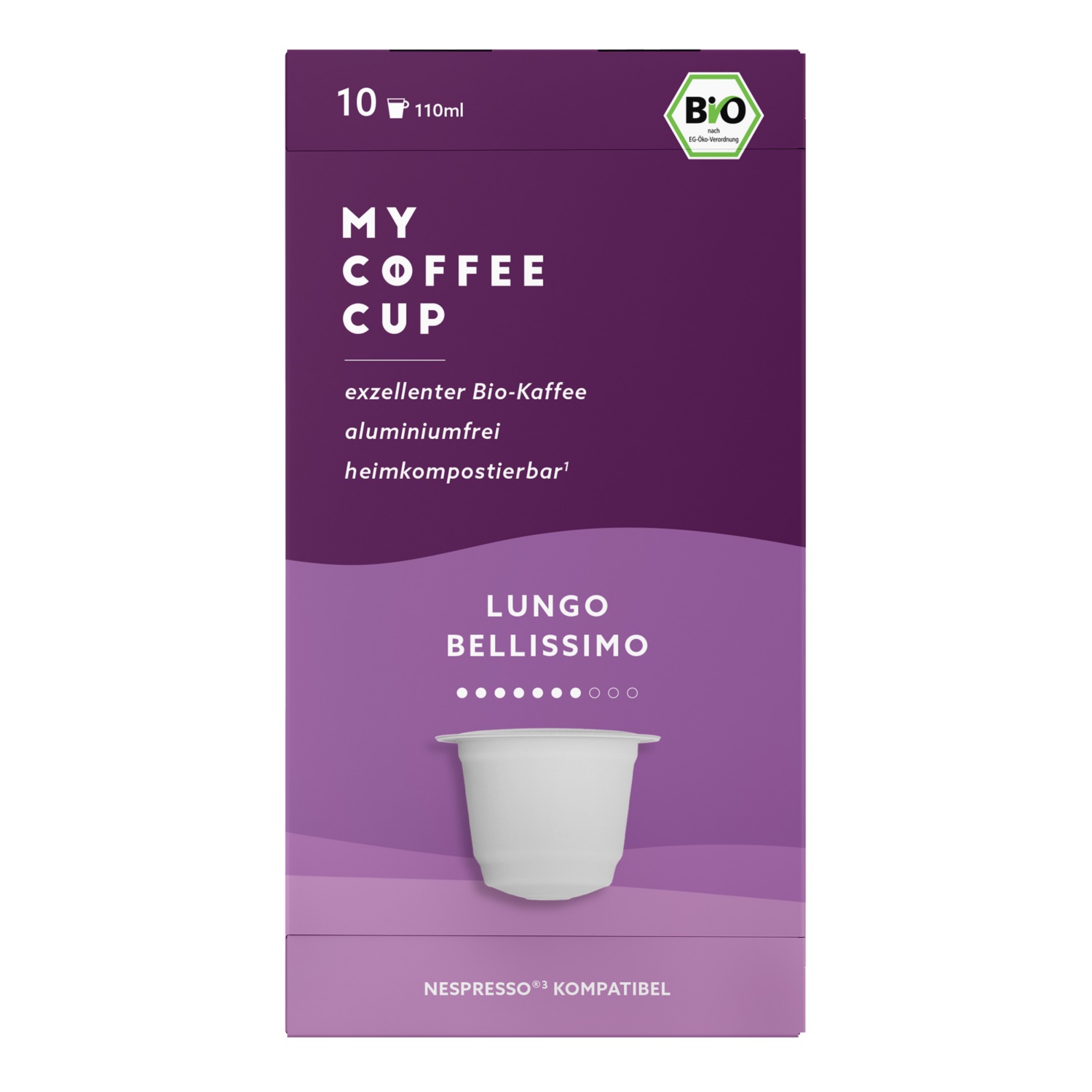 My Coffee Cup Bio-Kaffeekapseln, Lungo Bellissimo