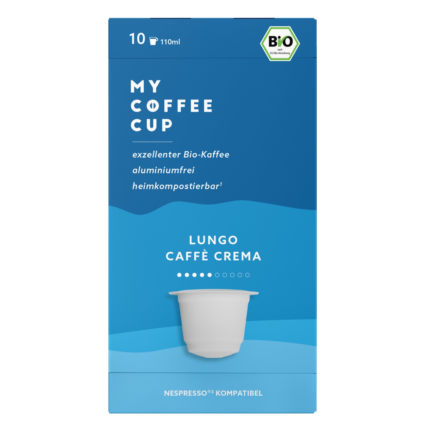 My Coffee Cup Bio-Kaffeekapseln, Lungo Caffè Crema
