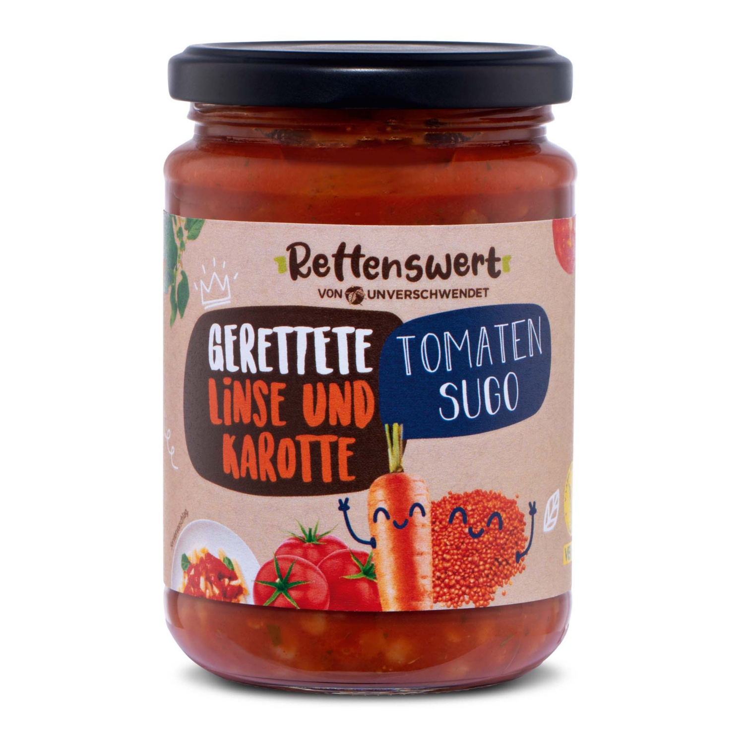 RETTENSWERT Sugo, Karotte-Tomate-Linsen