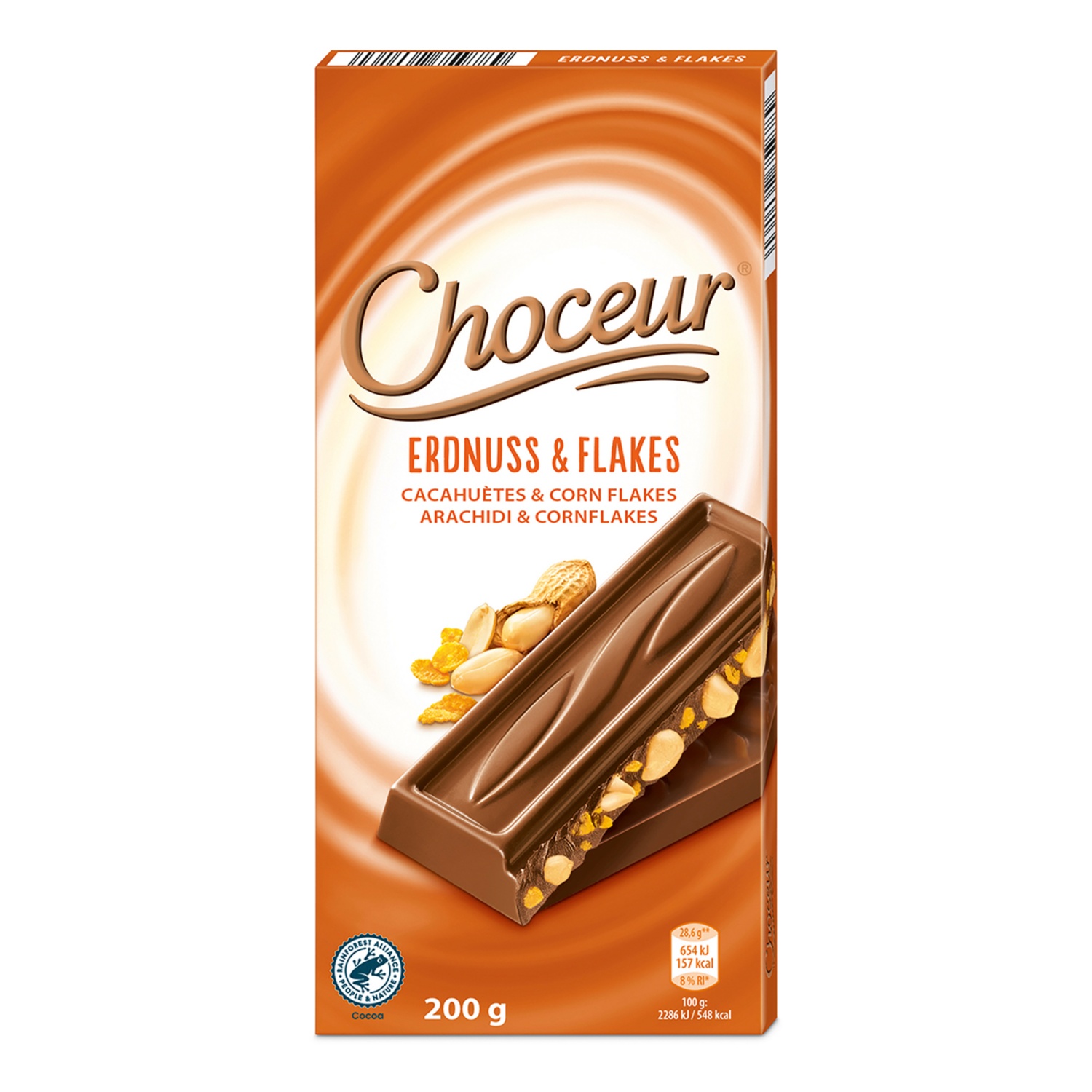CHOCEUR Schokolade, Peanut & Flakes