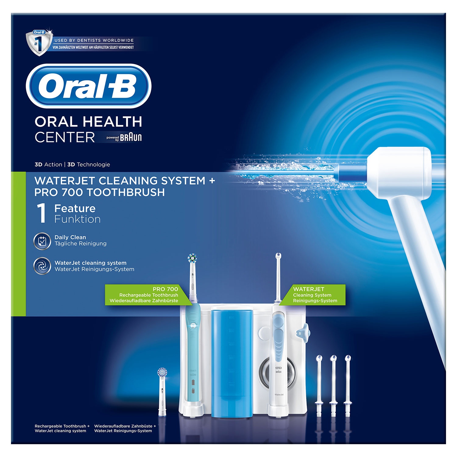 – Munddusche Reinigungssystem ORAL-B Pro + ALDI WaterJet SÜD 700 |