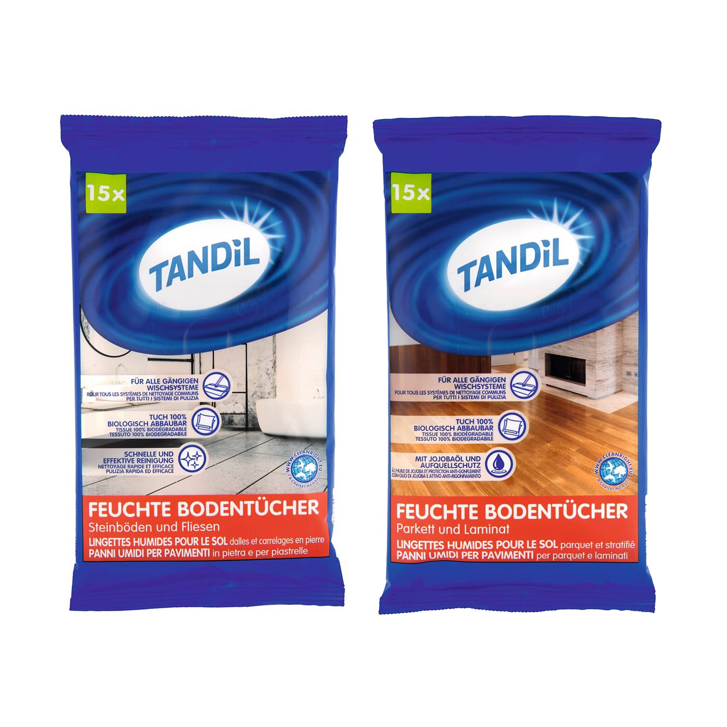 TANDIL Lingettes humides pour le nettoyage des sols