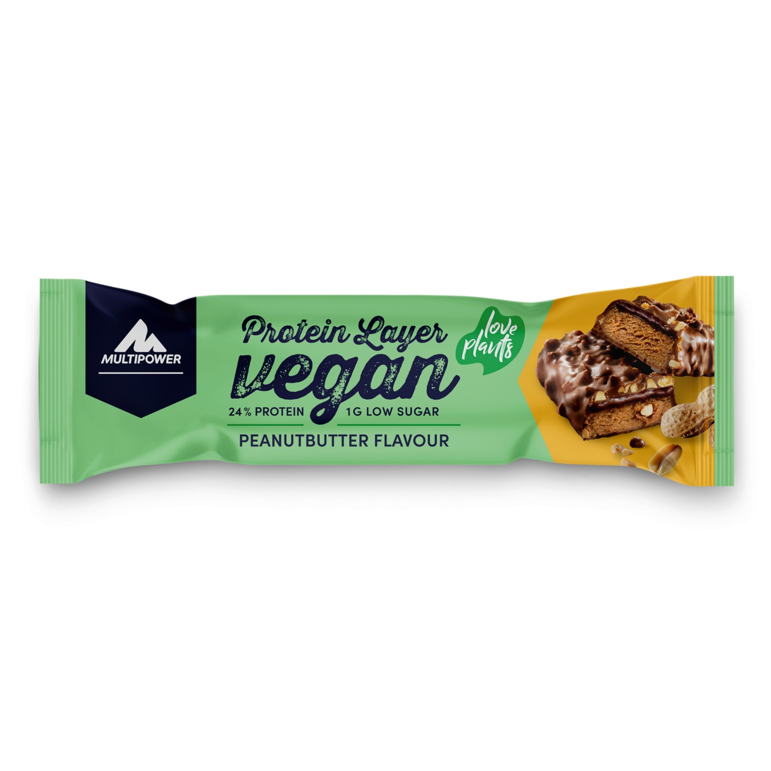 Protein und Vegan Layer Riegel, Peanut Butter