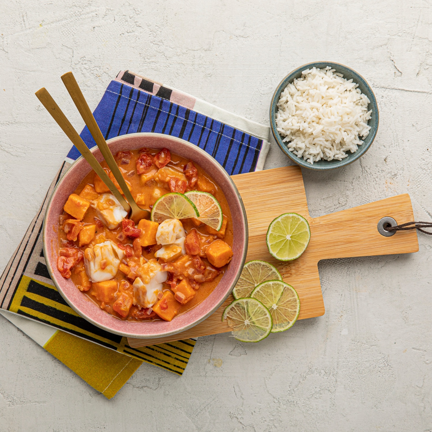 Schnelles Fisch-Curry mit Süßkartoffel